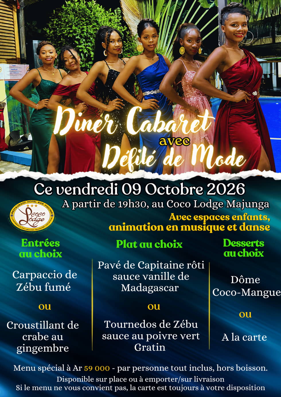 Dîner Cabaret et soirée dansante