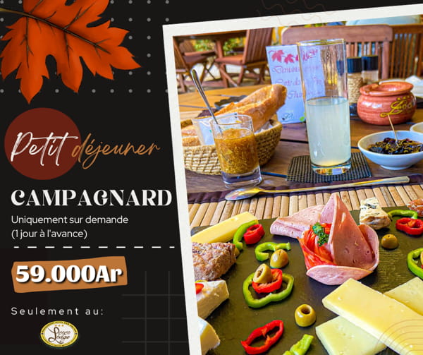 Petit dejeuner campagnard sur commande