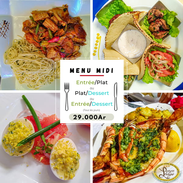 Menu midi disponible tous les jours
