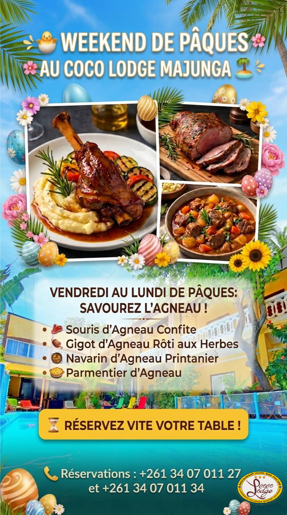Menu de Paques Agneau